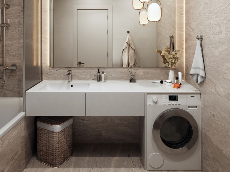 Умивальник на тумбу DELLA L 13,4*190*50 Глянець Білий 8813772 17441 фото