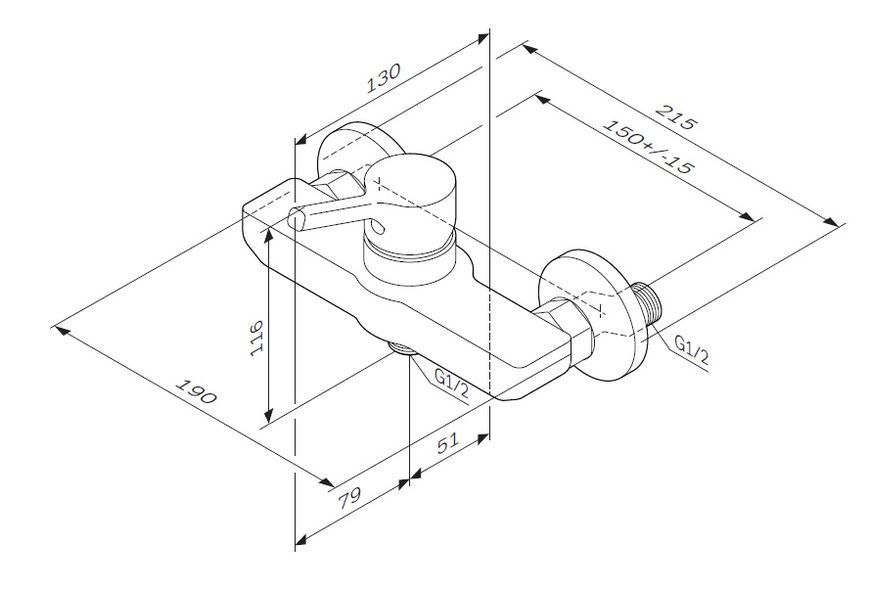 Змішувач для душу AM.PM F85B20000 X-Joy F85B20000 фото