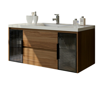 Тумба с умывальником MARSAN ALEXIS WOOD 1000 Вариант-3 стандарт glass ALEXISWOOD-TU100-V3 фото