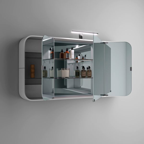 Дзеркальна шафа MARSAN PIRRET 1200х570х150 матова PIRRET-ZH1200W фото