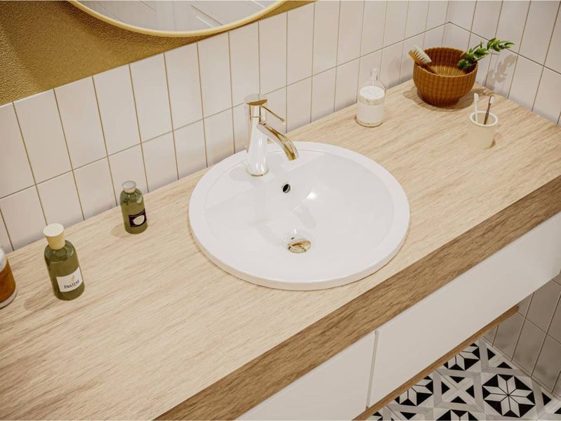 Умивальник врізний MADISON 12,3*43*43 Глянець Білий 0001053 15467 фото