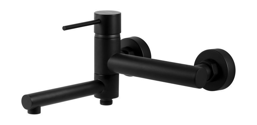Смеситель для ванны и душа CORSAN LUGO BLACK черный настенный с изливом CMZ062BL CMZ062BL фото