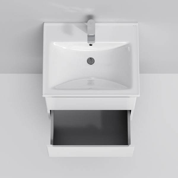 Тумба с раковиной, подвесная, 55 см, 2 ящика AM.PM M85-FHX0552-WC0552WG38 X-Joy M85-FHX0552-WC0552WG38 фото