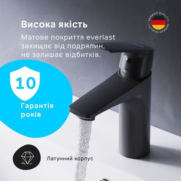 Смеситель для раковины, черный AM.PM F90E02122 Gem F90E02122 фото