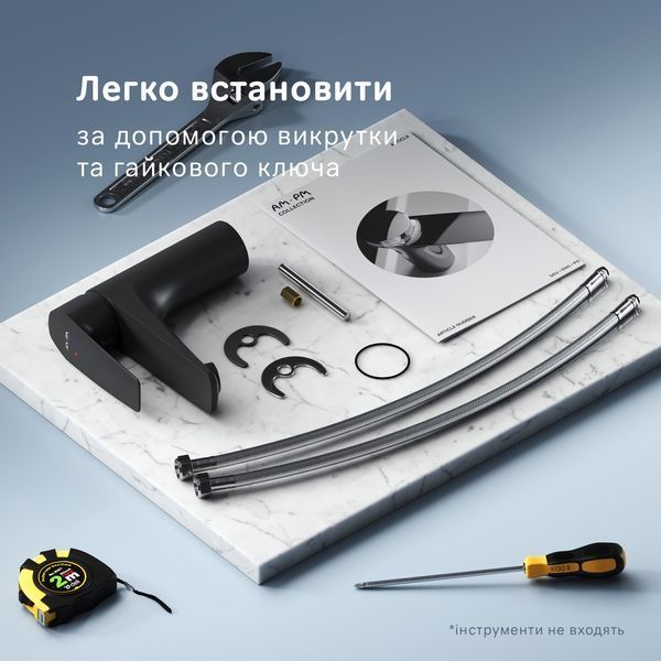 Смеситель для раковины, черный AM.PM F90E02122 Gem F90E02122 фото