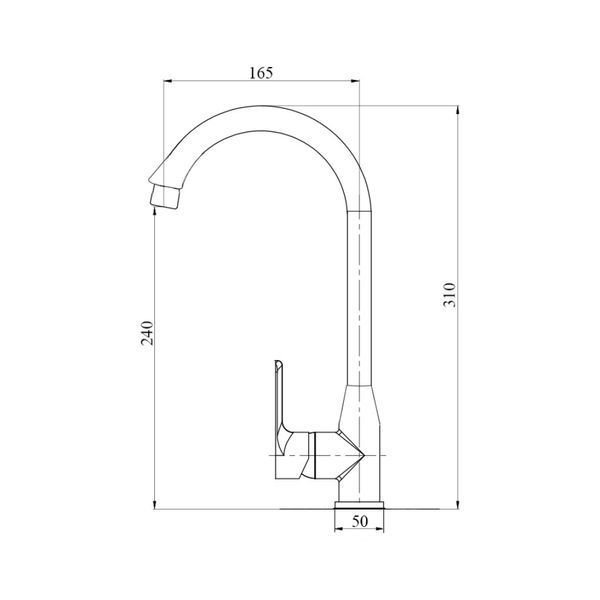 Смеситель для кухни Brinex 35W 007 SD00033038 фото