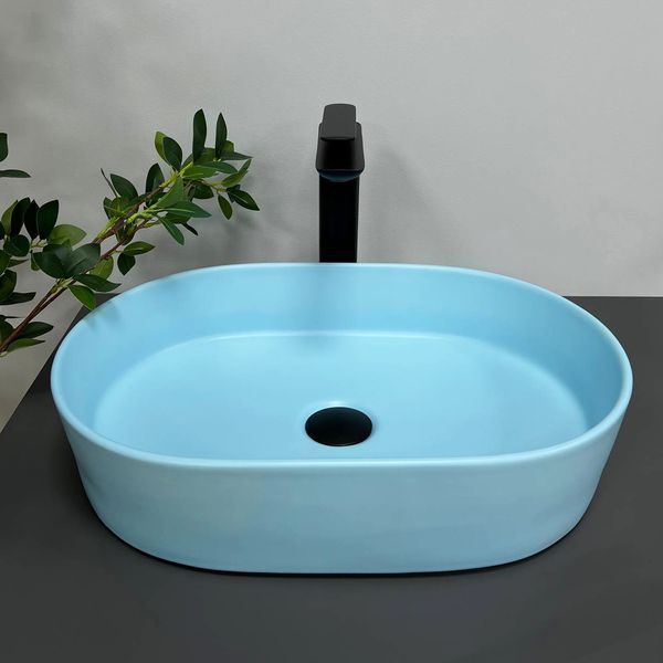 Умывальник (раковина) VBI VERONA 50 BLUE MATT накладной VBI-011321 VBI-011321 фото