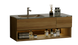 Тумба MARSAN CHESTER WOOD 1200 Вариант 6 + Раковина стеклянная КВАДРО 1200 левая/правая CHESTERWOOD-TU1200-V6S фото
