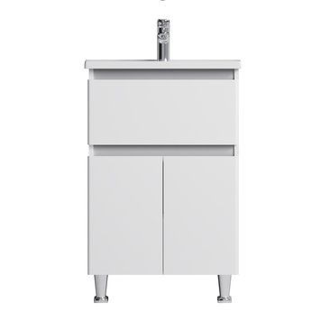 Тумба с раковиной, напольная, 55 см, 1 ящик, 2 дверцы AM.PM M85-FSX0553-WC0553WG38 X-Joy M85-FSX0553-WC0553WG38 фото