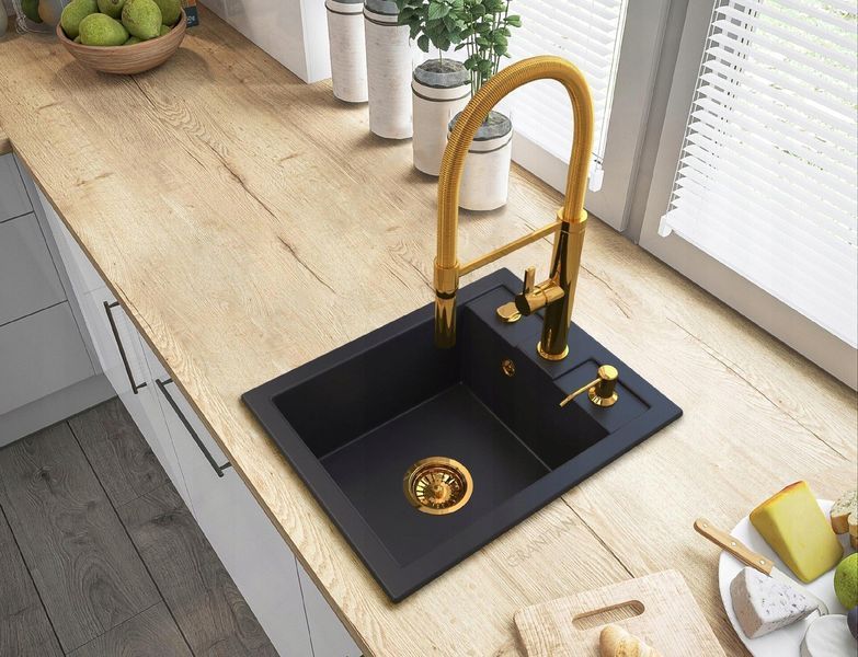 Смеситель для кухни GRANITAN FUSS GOLD золотой * FUSS-GL фото