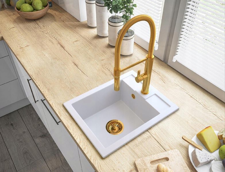 Смеситель для кухни GRANITAN FUSS GOLD золотой * FUSS-GL фото