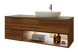 Тумба MARSAN CHESTER WOOD 1300 Вариант 8 + Столешница стеклянная 1300 под настольный умывальник левая/правая CHESTERWOOD-TS1300-V8SS фото