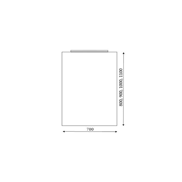 Дзеркало MARSAN NIKOLET 700*1100 з LED світильником 800мм NIKOLET-Z700x1100 фото