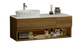 Тумба MARSAN CHESTER WOOD 1200 Вариант 6 + Столешница стеклянная 1200 под настольный умывальник левая/правая CHESTERWOOD-TS1200-V6SS фото