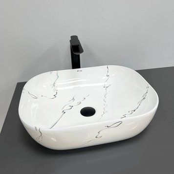 Умивальник (раковина) VBI BERGAMO MARMO GLOSSY накладний VBI-012501 VBI-012501 фото