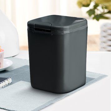 Відро для сміття настільне з кришкою МВМ BIN-06 2L ANTHRACITE BIN-06 2L фото