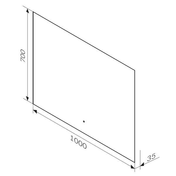 Зеркало с интерьерной Led подсветкой, сенсорром, 100 см AM.PM M85MOX11001WG38 X-Joy M85MOX11001WG38 фото