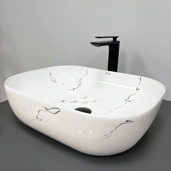Умывальник (раковина) VBI BERGAMO MARMO GLOSSY накладной VBI-012501 VBI-012501 фото
