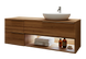 Тумба MARSAN CHESTER WOOD 1200 Вариант 8 + Столешница WOOD 1200 под настольный умывальник левая/правая CHESTERWOOD-TU1200-V8STW фото