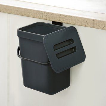 Відро для сміття з кришкою МВМ BIN-11 5L ANTHRACITE BIN-11 5L фото