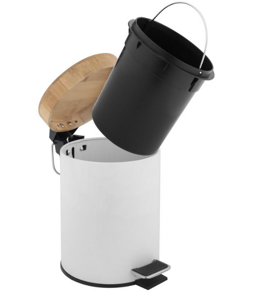 Корзина для мусора YOKA BIN WHITE BAMBOO 3л. для ванной комнаты CH.BIN-WHT CH.BIN-WHT фото