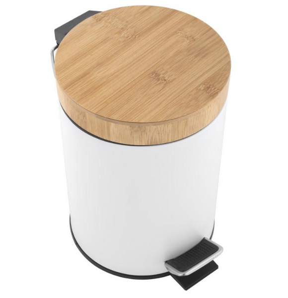 Корзина для мусора YOKA BIN WHITE BAMBOO 3л. для ванной комнаты CH.BIN-WHT CH.BIN-WHT фото