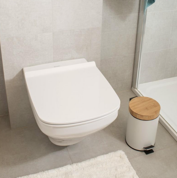 Корзина для мусора YOKA BIN WHITE BAMBOO 3л. для ванной комнаты CH.BIN-WHT CH.BIN-WHT фото