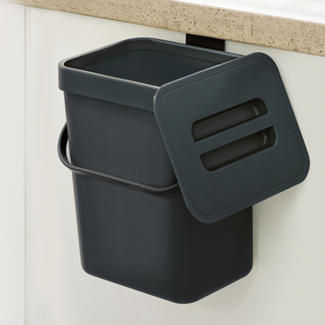 Відро для сміття з кришкою МВМ BIN-11 3L ANTHRACITE BIN-11 3L фото