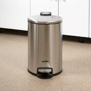 Відро для сміття з кришкою та педаллю МВМ BIN-16 12L SS BIN-16 12L фото