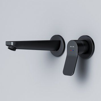 Смеситель для раковины, монтируемый в стену, черный AM.PM F85A72622 X-Joy F85A72622 фото