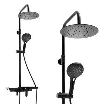 Душевой гарнитур YOKA SABA 25 BLACK з изливом * BP.SABA25-BLK фото