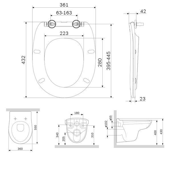 Унитаз подвесной безободковый FlashClean с сиденьем микролифт AM.PM C851700SC Joy C851700SC фото