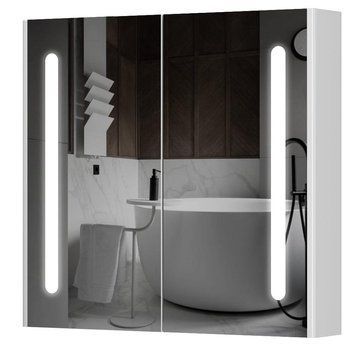 Дзеркальна шафа Aquarius Silver з LED підсвіткою 80 Білий 1665196100 фото
