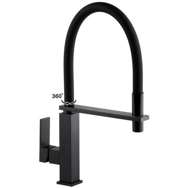 Смеситель для кухни YOKA FERRA BLACK черный * BZ.FERRA-BLK фото
