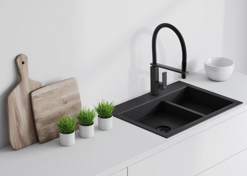 Смеситель для кухни YOKA FERRA BLACK черный * BZ.FERRA-BLK фото