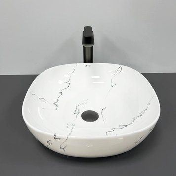 Умивальник (раковина) VBI BERGAMO S MARMO GLOSSY накладний VBI-012502 VBI-012502 фото