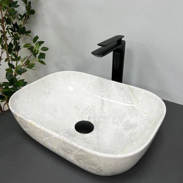 Умивальник (раковина) VBI RAVENNA LIGHT STONE GLOSSY накладний VBI-011206 VBI-011206 фото