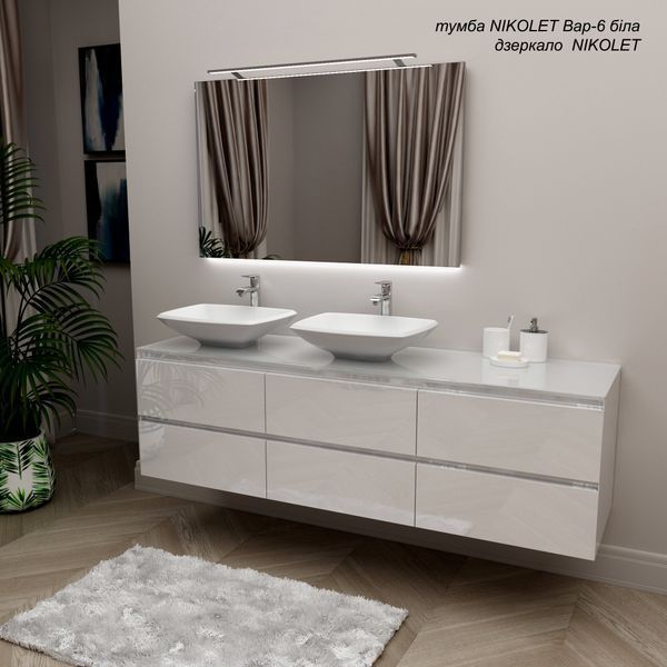 Дзеркало MARSAN NIKOLET 1600*800 з LED світильником 1200мм NIKOLET-Z1600x800 фото