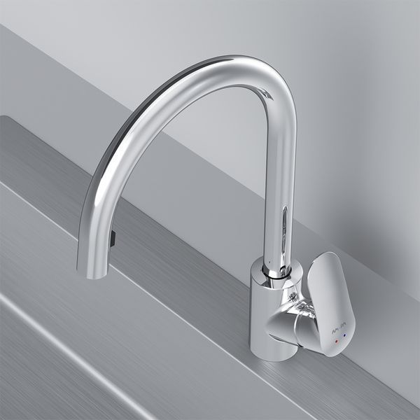 Смеситель для кухни с вытяжным изливом AM.PM F8012000 Like F8012000 фото