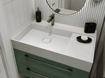 Умывальник подвесной SOUL 14,5*80*52,5 Глянец Белый 8813306 17463 фото