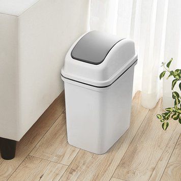 Відро для сміття з кришкою МВМ BIN-12 15L GRAY BIN-12 15L фото