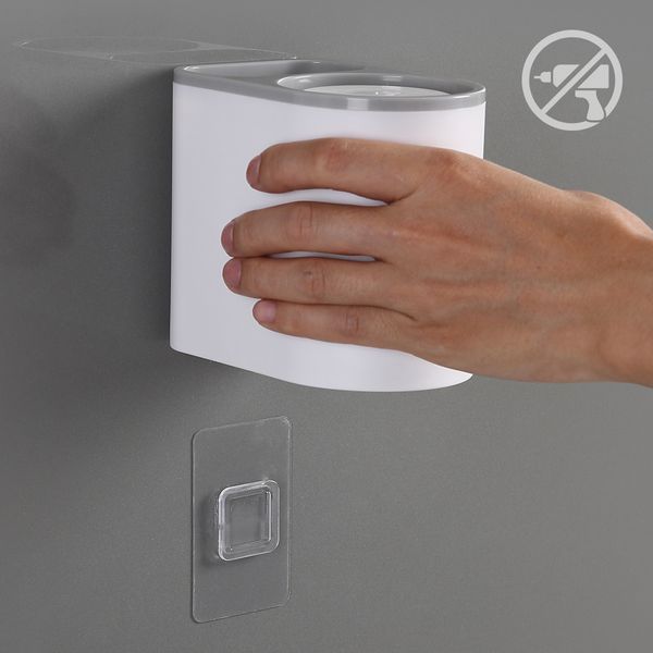Тримачі для зубних щіток зі стаканами клейкий МВМ BP-20 WHITE/GRAY BP-20 фото