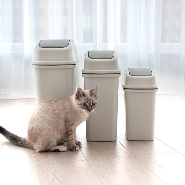 Мусорное ведро с крышкой МВМ BIN-12 15L GRAY BIN-12 15L фото