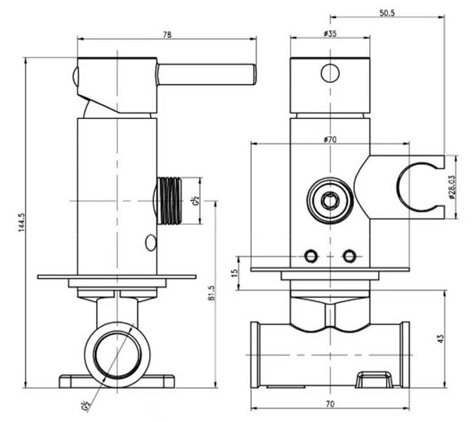 Набор гигиенического душа KOHLMAN EXPERIENCE GRAPHITE QW135EG фото