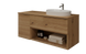Тумба MARSAN CHESTER WOOD 1200 Варіант 5 + Стільниця WOOD 1200 під настільний умивальник ліва/права CHESTERWOOD-TU1200-V5STW фото