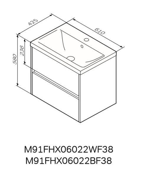 Тумба 60 підвісна AM.PM GEM S M91-FHX0602-WC0602BF38 M91-FHX0602-WC0602BF38 фото