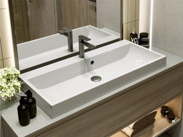 Умывальник на тумбу VARNA 12,6*89,7*41,7 Глянец Белый 0000260 15369 фото