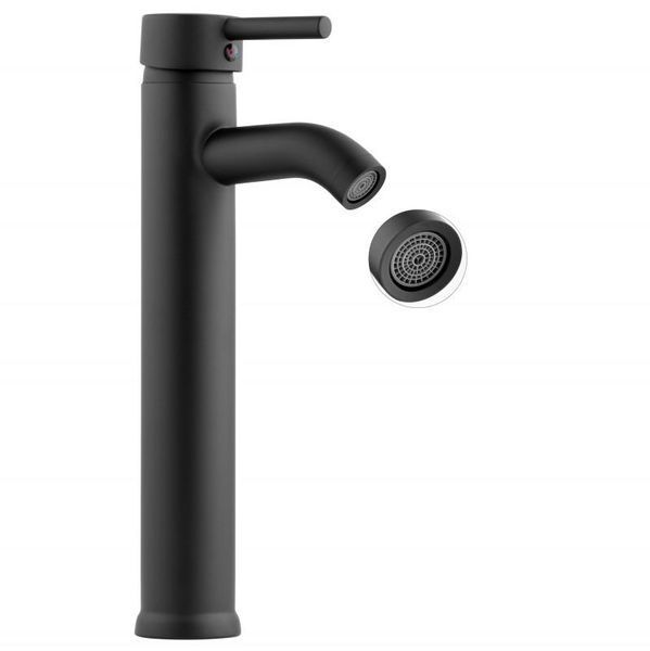 Смеситель для раковины (умывальника) Yoka SPA 36 BLACK черний высокий BU.SPA-36-BLK BU.SPA-36-BLK фото