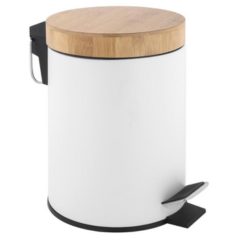Корзина для мусора YOKA BIN WHITE BAMBOO 3л. для ванной комнаты * CH.BIN-WHT фото