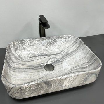 Умивальник (раковина) VBI PALERMO GREY ONYX GLOSSY накладний VBI-012303 VBI-012303 фото